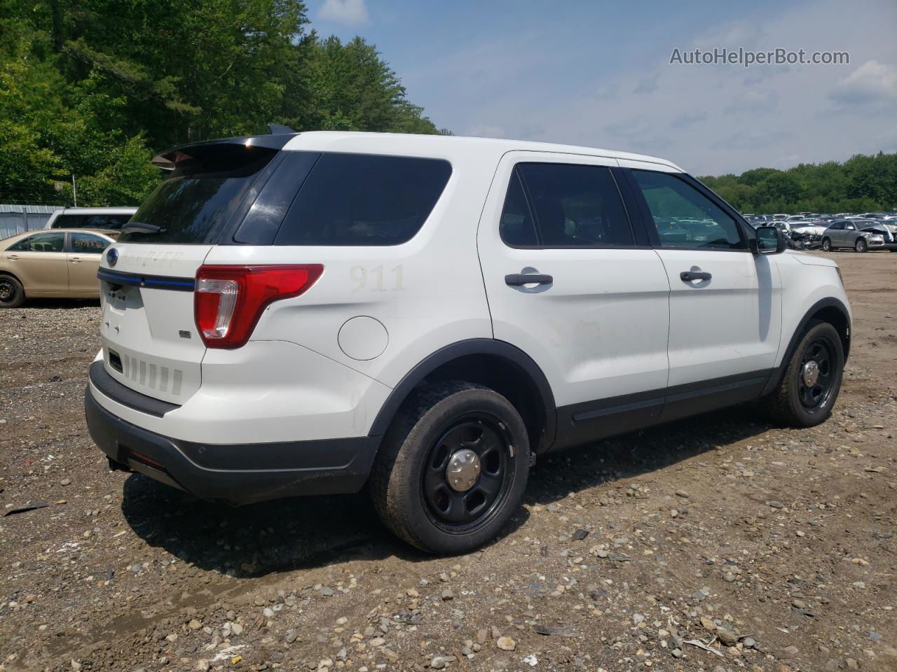 2018 Ford Explorer Police Interceptor Белый vin: 1FM5K8AR9JGA32199