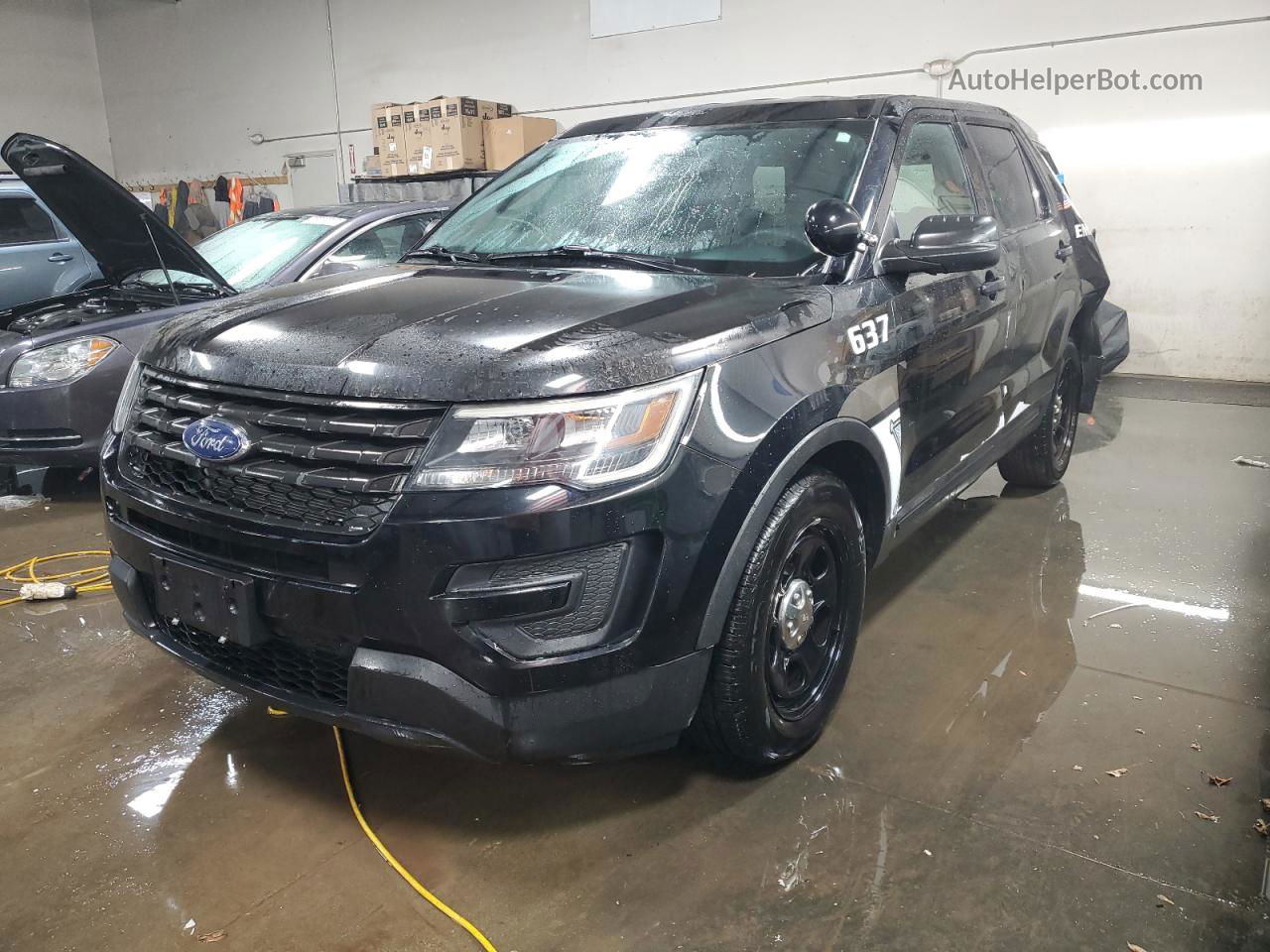 2018 Ford Explorer Police Interceptor Black vin: 1FM5K8AR9JGB11985