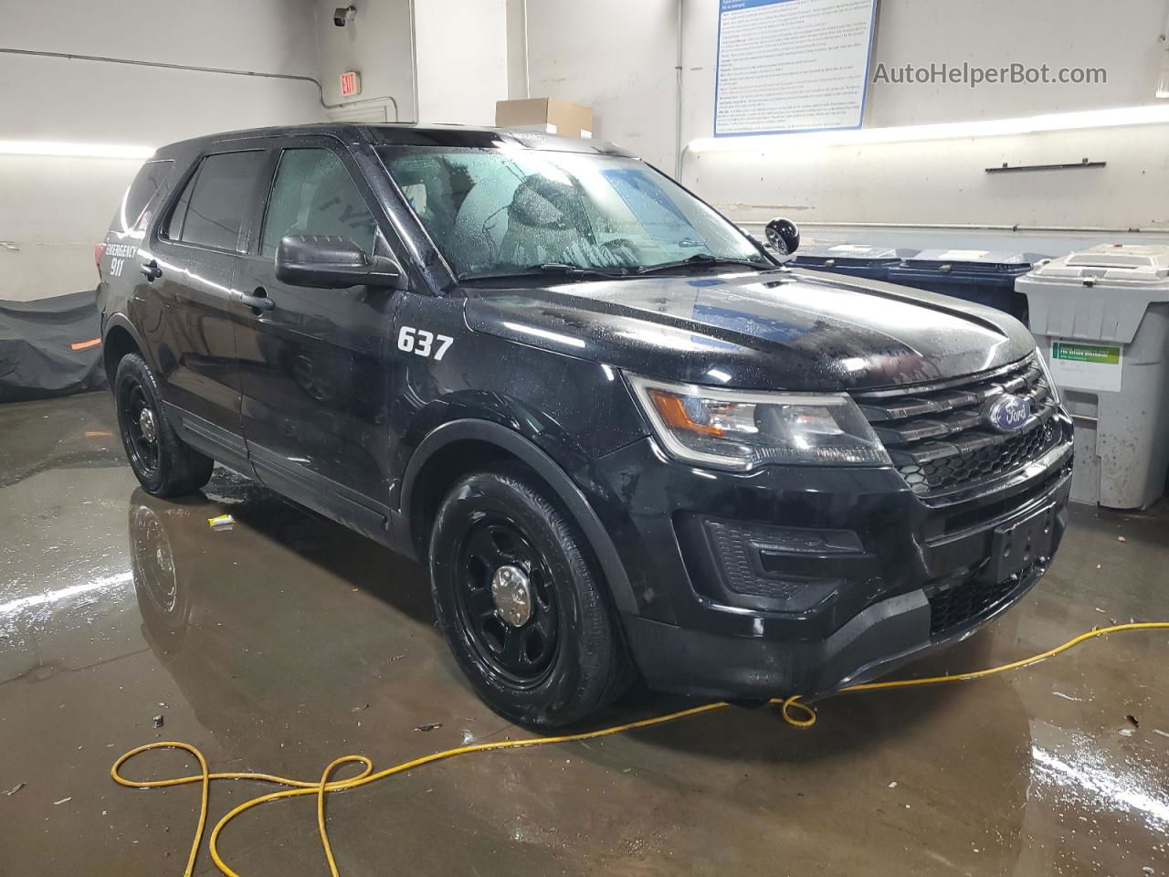 2018 Ford Explorer Police Interceptor Черный vin: 1FM5K8AR9JGB11985