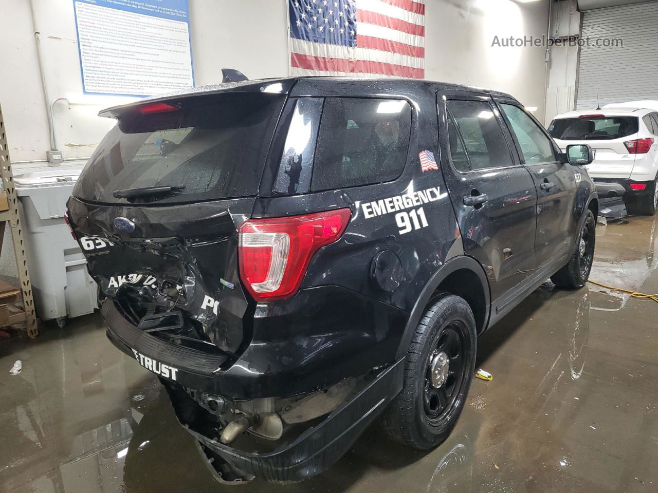 2018 Ford Explorer Police Interceptor Черный vin: 1FM5K8AR9JGB11985