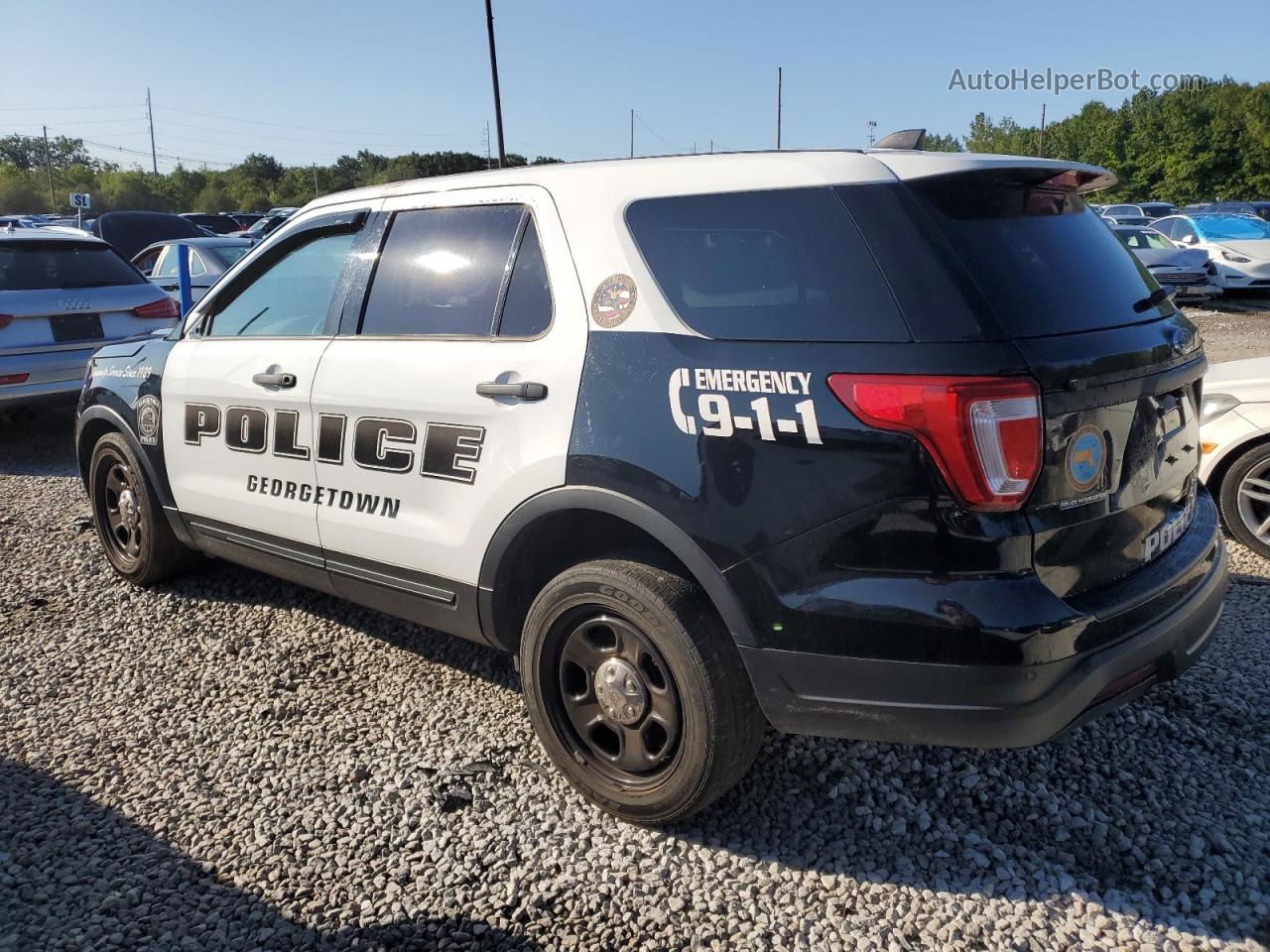 2018 Ford Explorer Police Interceptor Two Tone vin: 1FM5K8AR9JGC17711