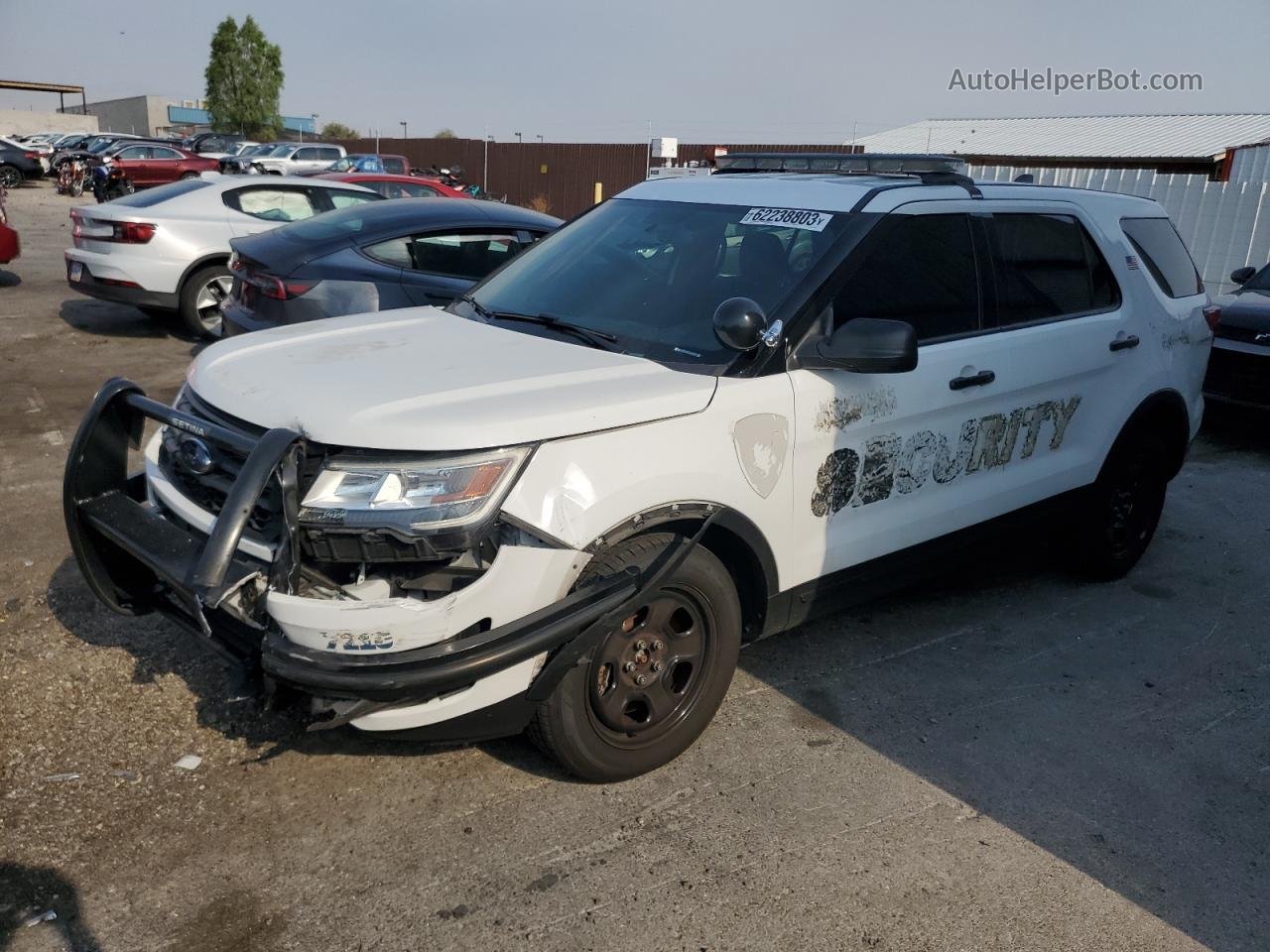 2018 Ford Explorer Police Interceptor Белый vin: 1FM5K8AR9JGC44679