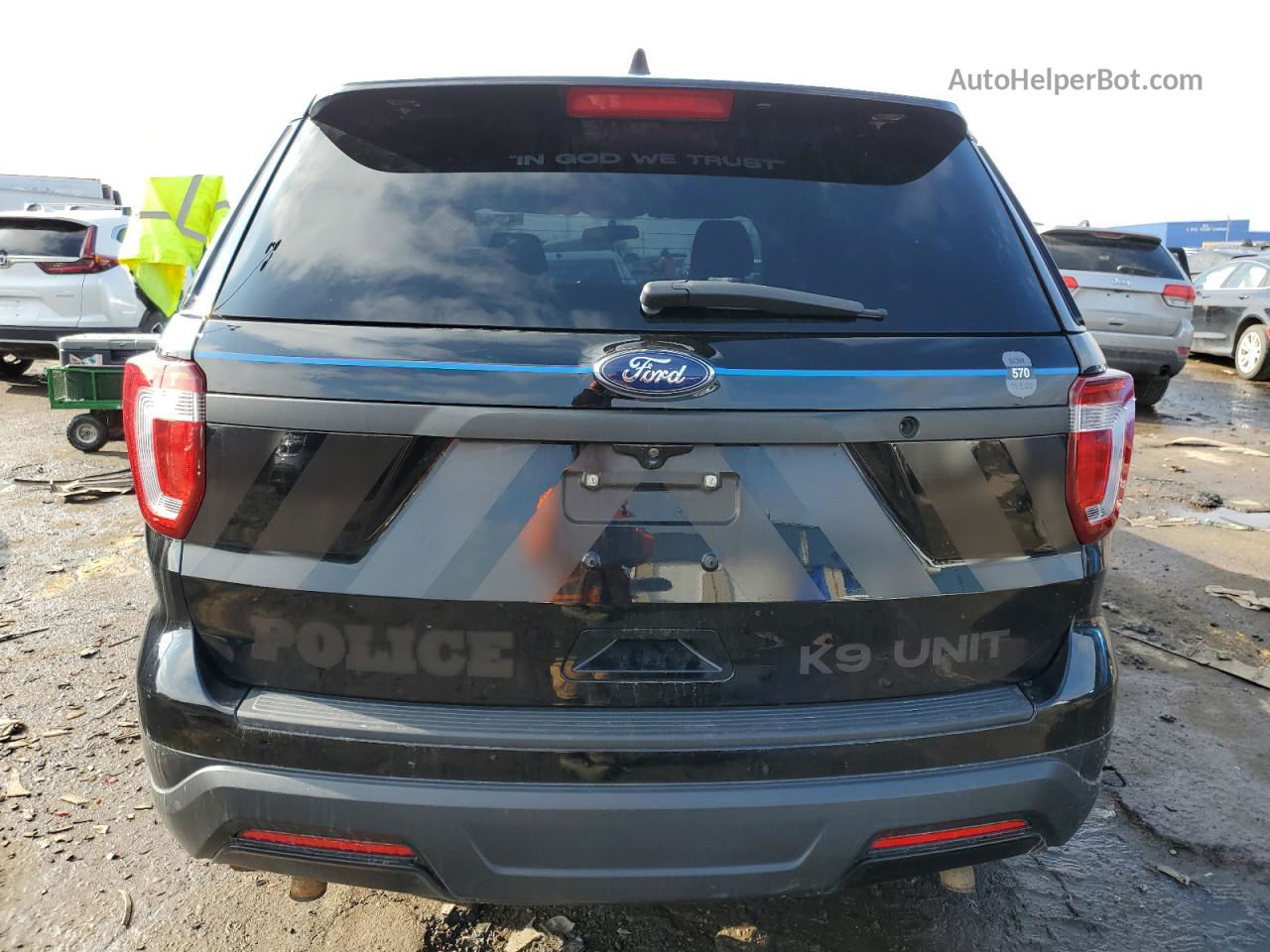 2018 Ford Explorer Police Interceptor Black vin: 1FM5K8AT1JGB46970