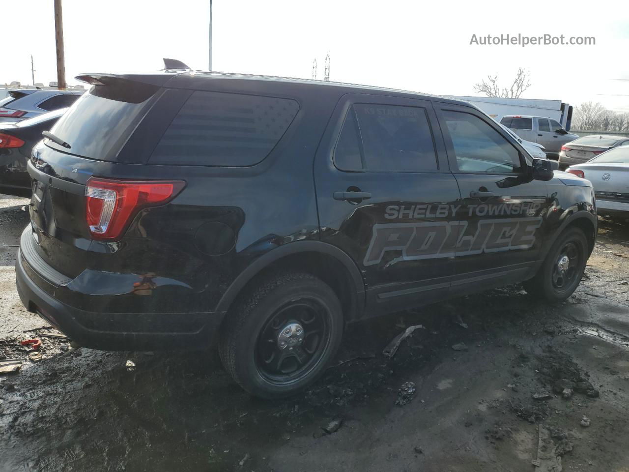 2018 Ford Explorer Police Interceptor Black vin: 1FM5K8AT1JGB46970