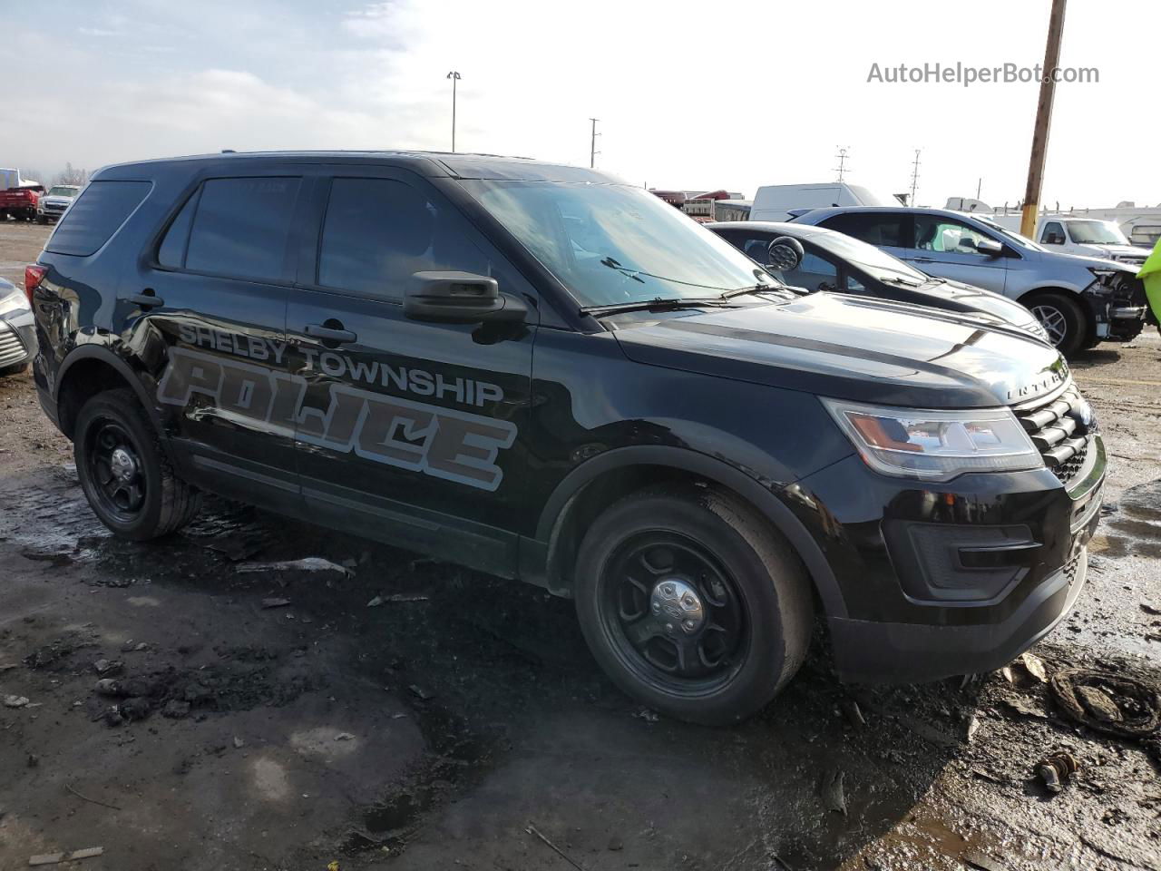 2018 Ford Explorer Police Interceptor Black vin: 1FM5K8AT1JGB46970