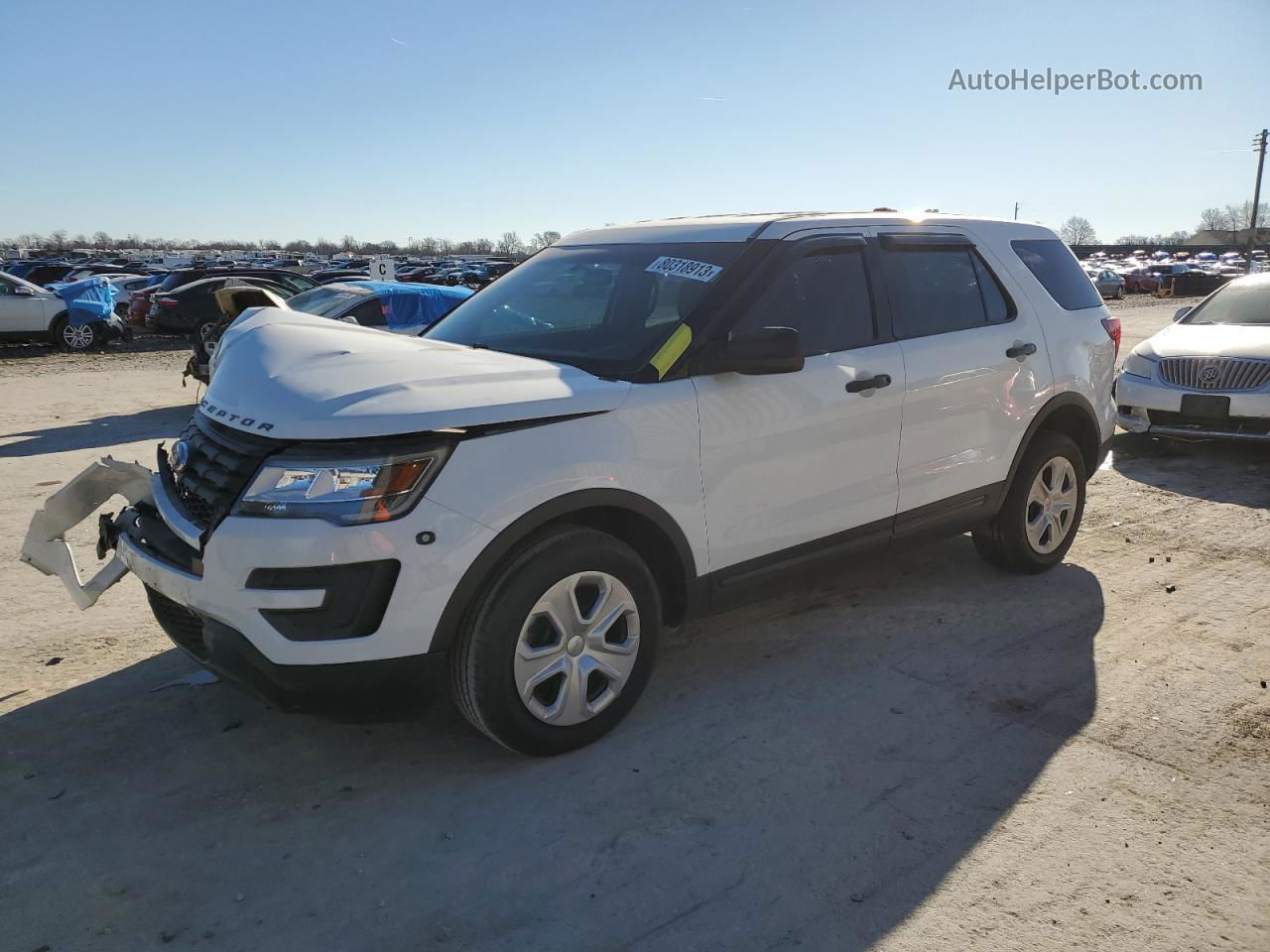 2017 Ford Explorer Police Interceptor White vin: 1FM5K8AT2HGC56579