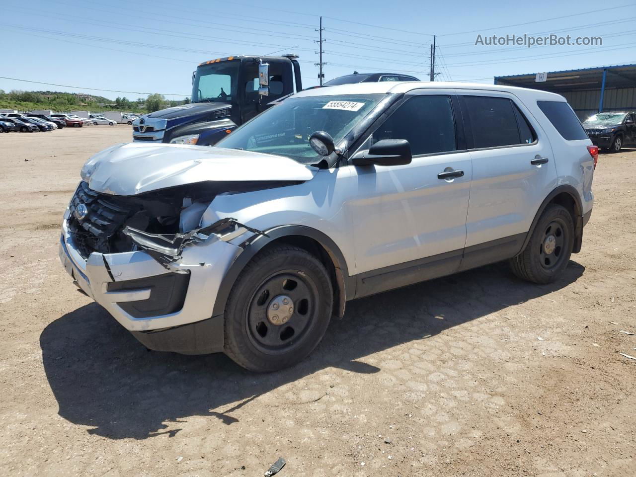 2017 Ford Explorer Police Interceptor Silver vin: 1FM5K8AT9HGC57986