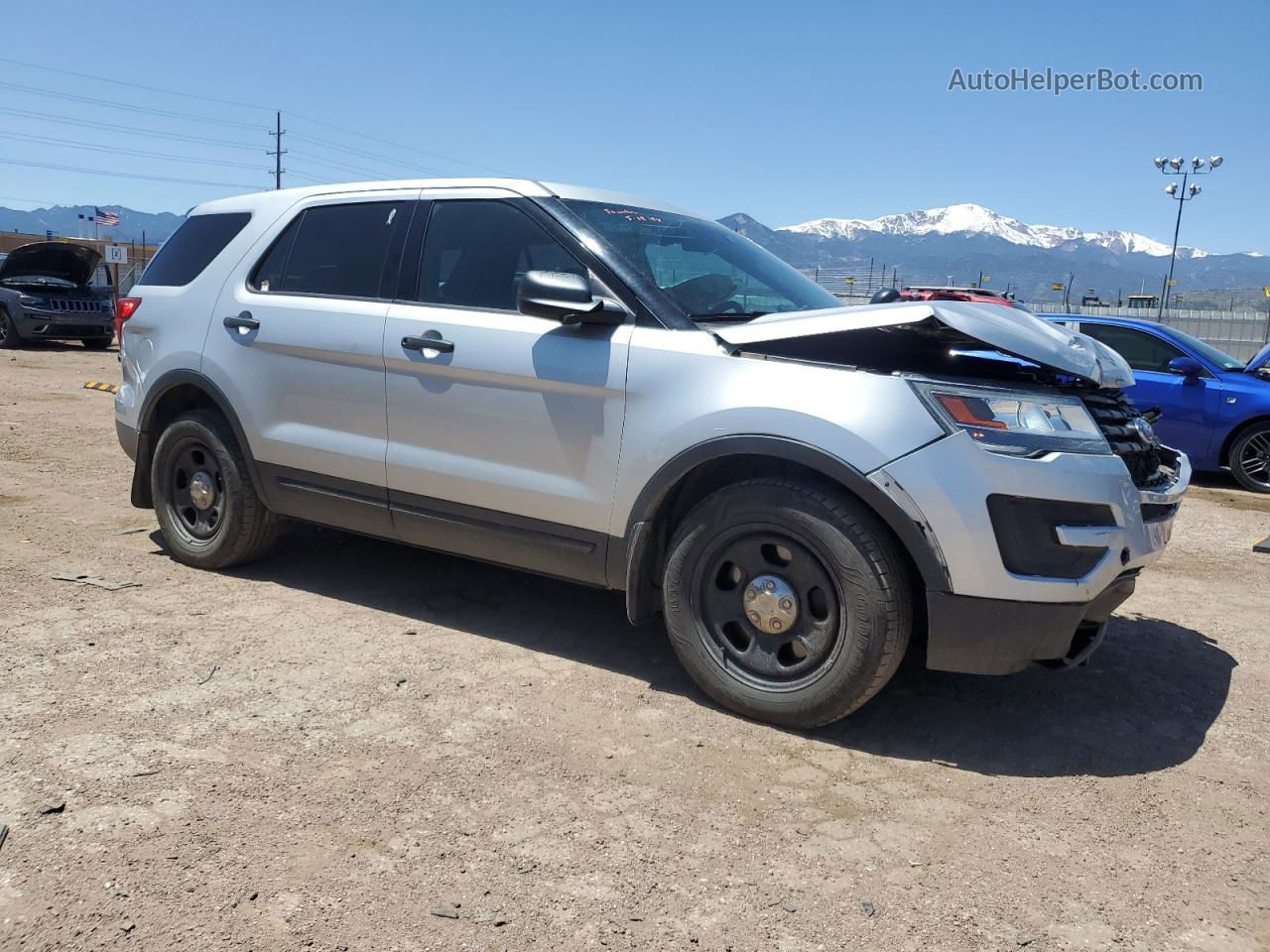 2017 Ford Explorer Police Interceptor Silver vin: 1FM5K8AT9HGC57986