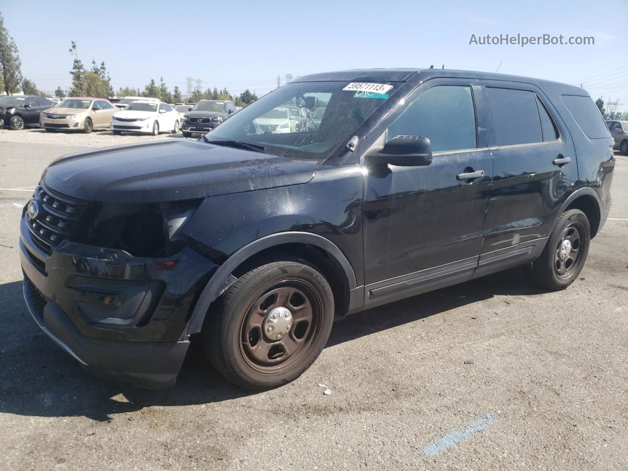 2017 Ford Explorer Police Interceptor Black vin: 1FM5K8ATXHGA63242