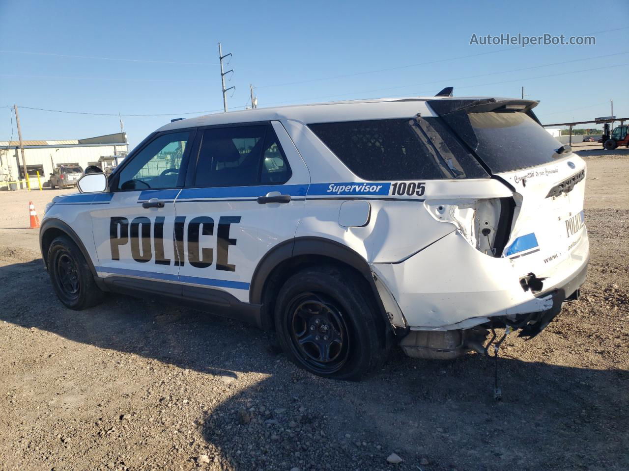 2021 Ford Explorer Police Interceptor White vin: 1FM5K8AW1MNA12065