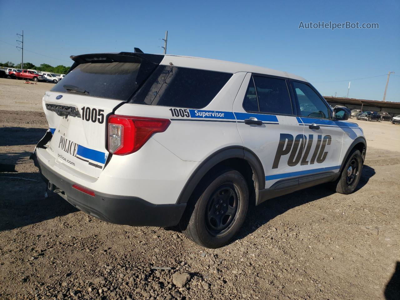 2021 Ford Explorer Police Interceptor Белый vin: 1FM5K8AW1MNA12065