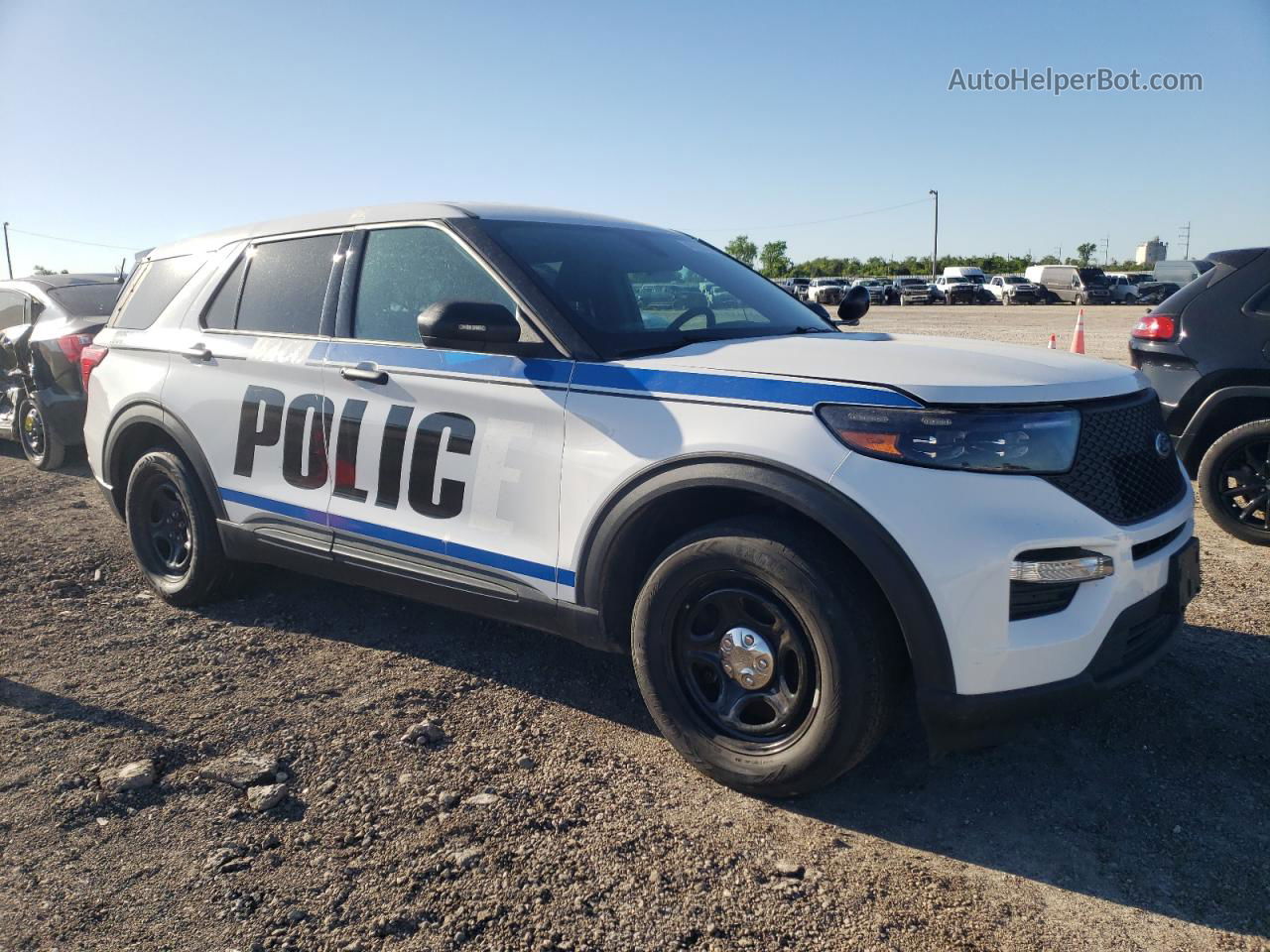 2021 Ford Explorer Police Interceptor White vin: 1FM5K8AW1MNA12065