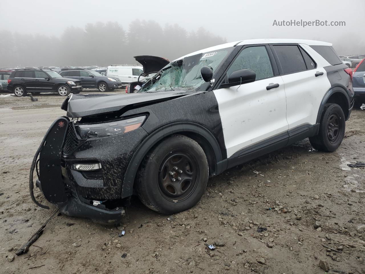 2021 Ford Explorer Police Interceptor Двухцветный vin: 1FM5K8AW4MNA19656