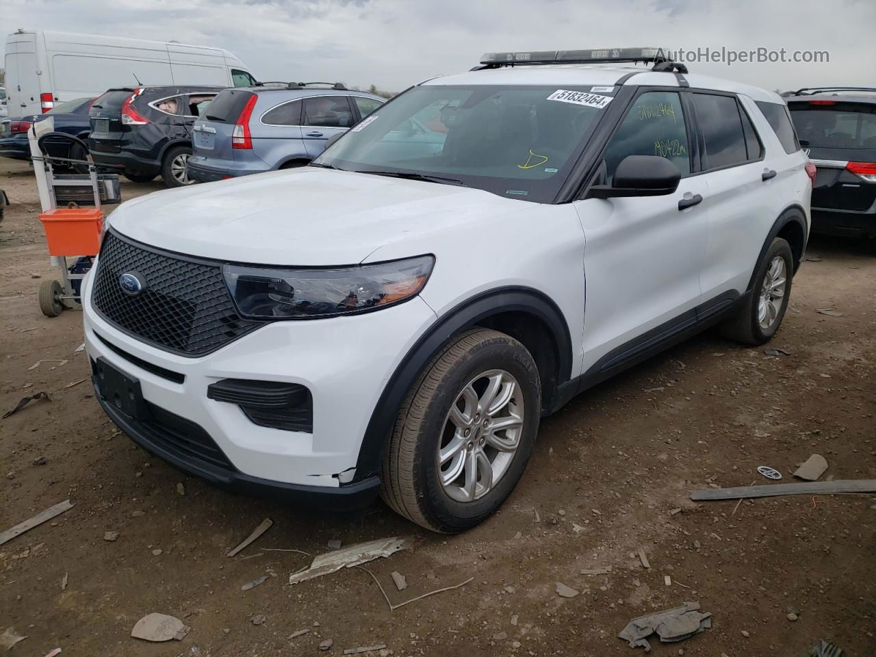 2020 Ford Explorer Police Interceptor White vin: 1FM5K8AW5LGA84194