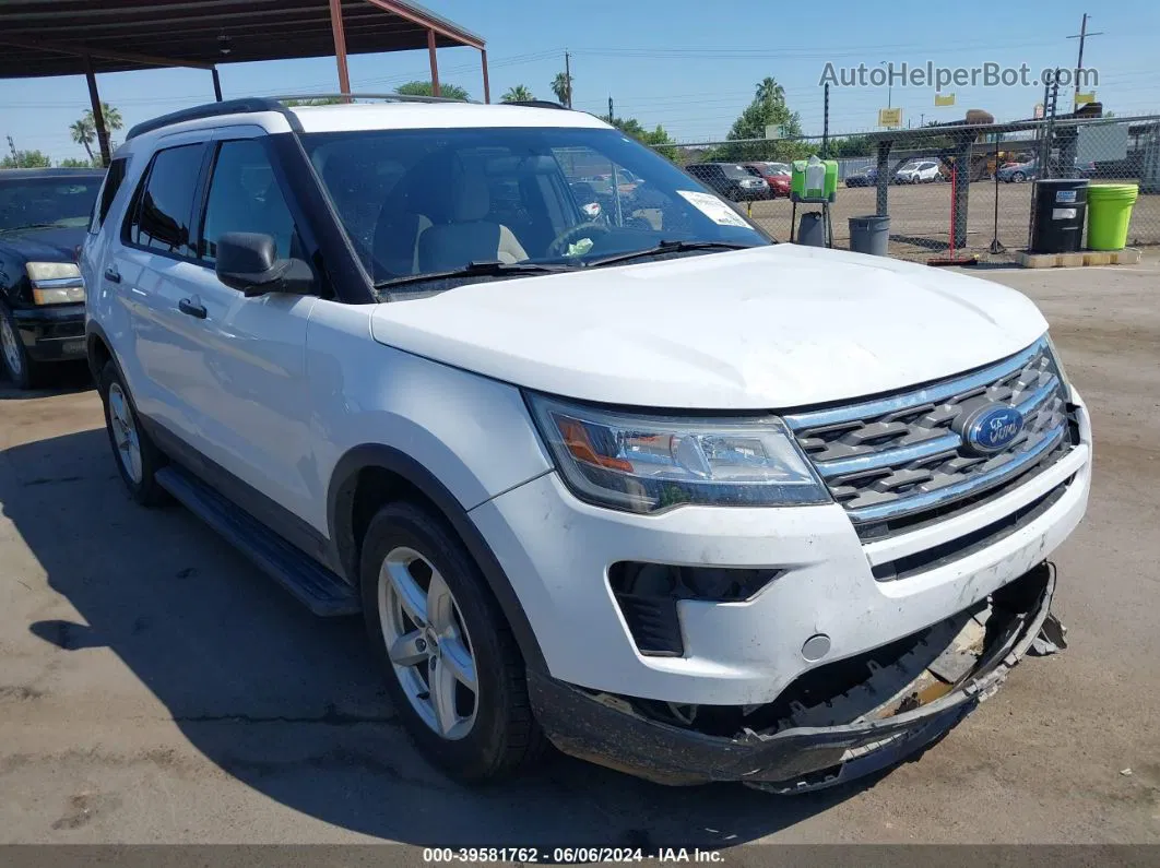 2018 Ford Explorer   White vin: 1FM5K8B81JGB35073