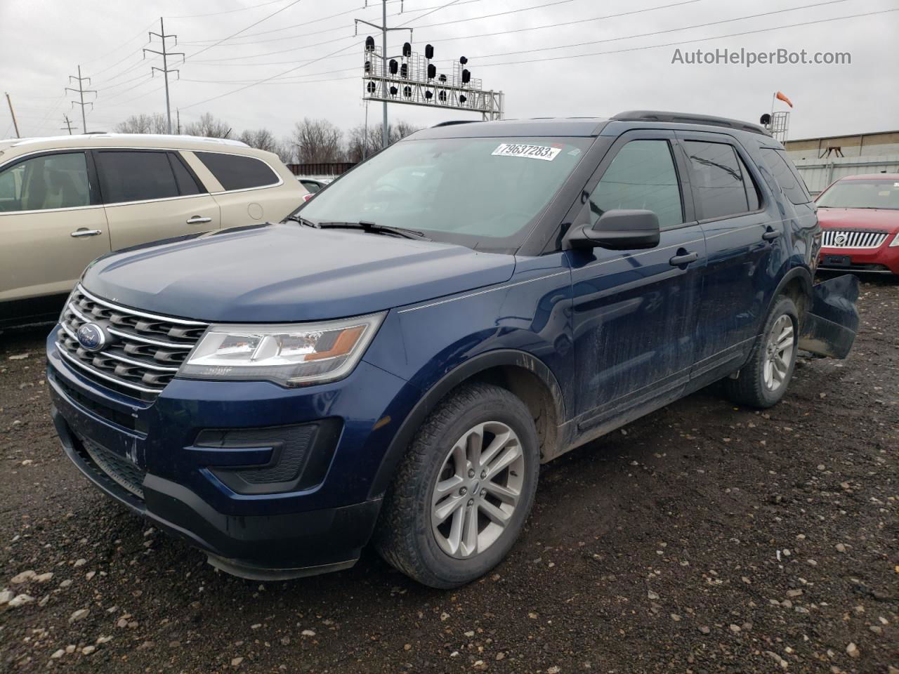 2017 Ford Explorer  Синий vin: 1FM5K8BH9HGC04585