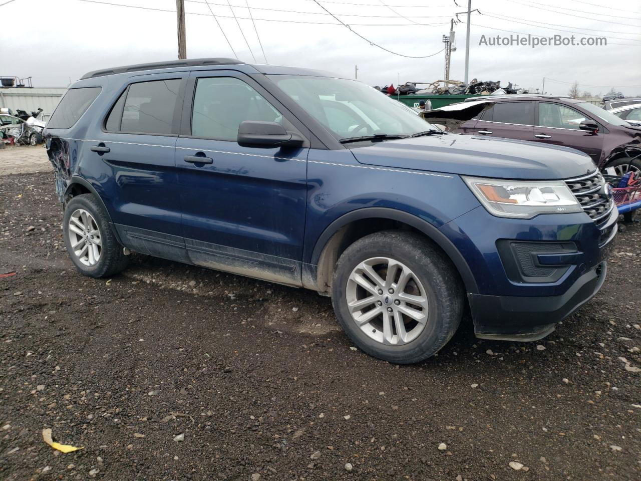 2017 Ford Explorer  Синий vin: 1FM5K8BH9HGC04585