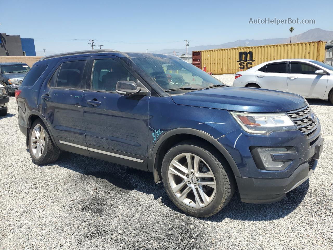 2017 Ford Explorer Xlt Blue vin: 1FM5K8D80HGB38585