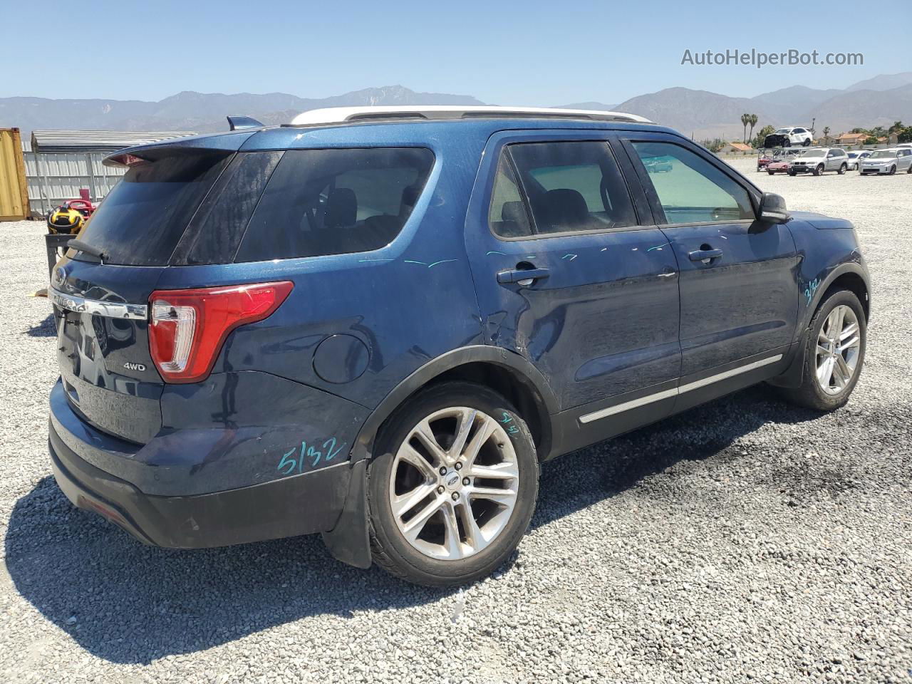 2017 Ford Explorer Xlt Blue vin: 1FM5K8D80HGB38585