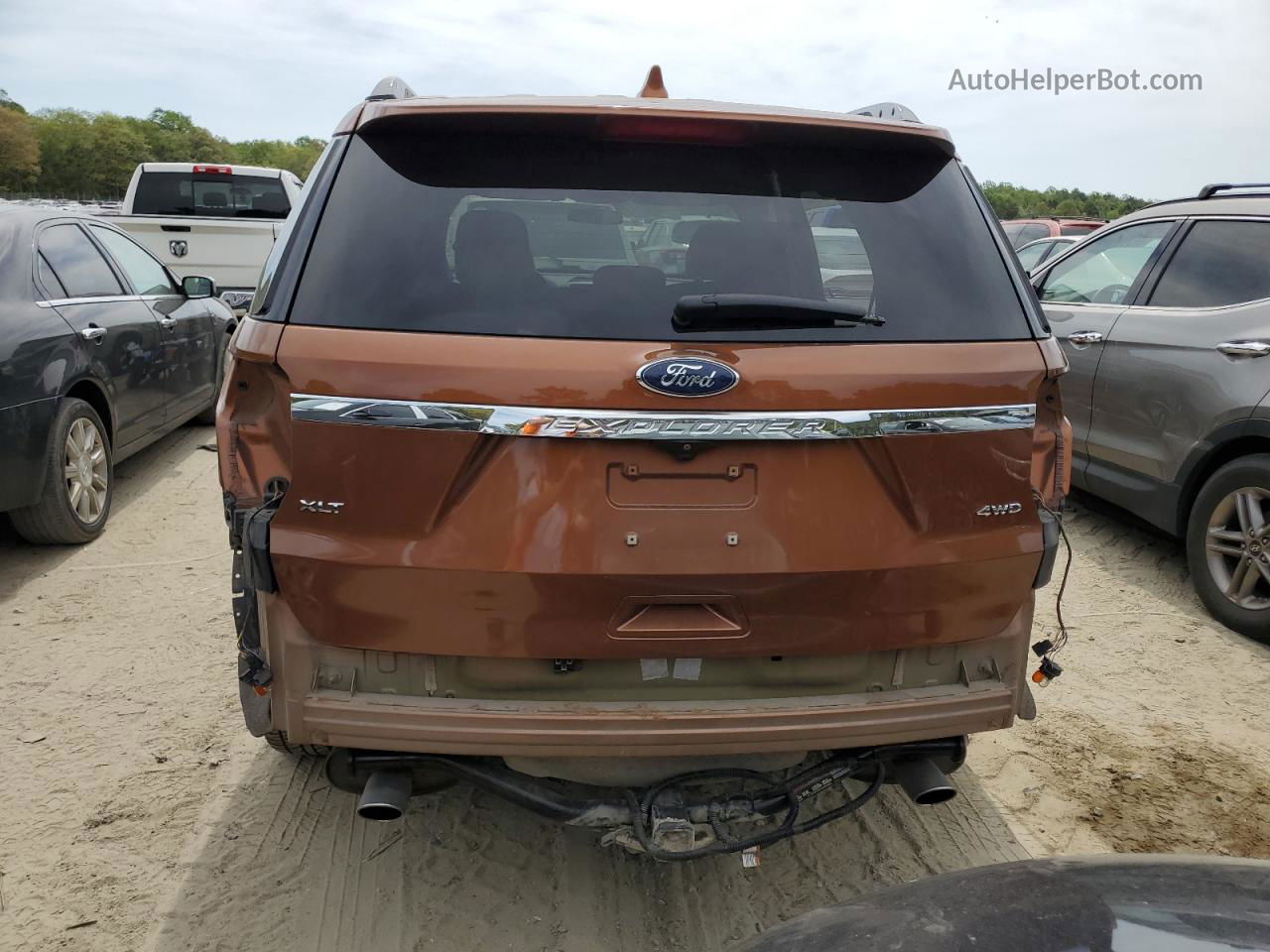 2017 Ford Explorer Xlt Orange vin: 1FM5K8D80HGC77633