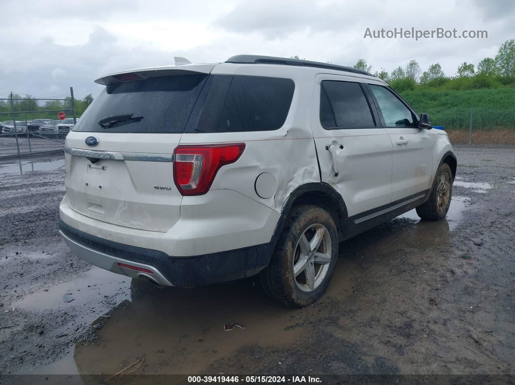 2017 Ford Explorer Xlt White vin: 1FM5K8D80HGE32004