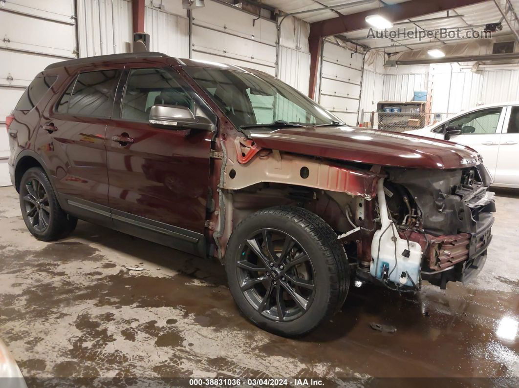 2018 Ford Explorer Xlt Maroon vin: 1FM5K8D80JGA39397