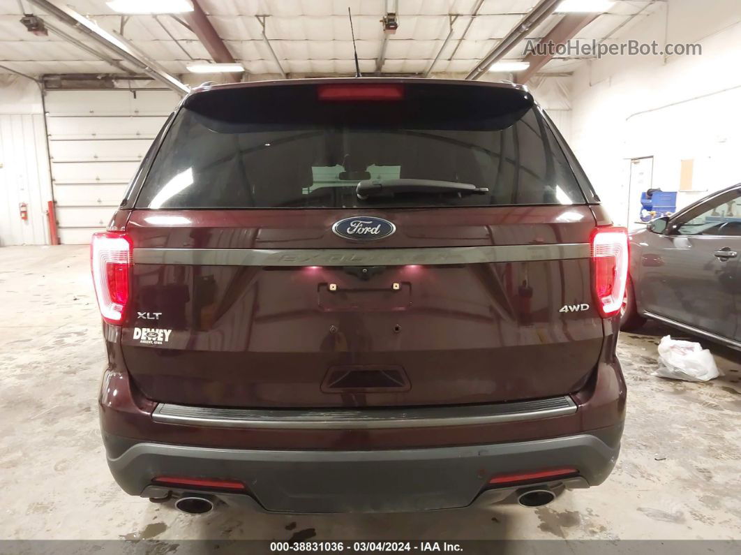 2018 Ford Explorer Xlt Maroon vin: 1FM5K8D80JGA39397