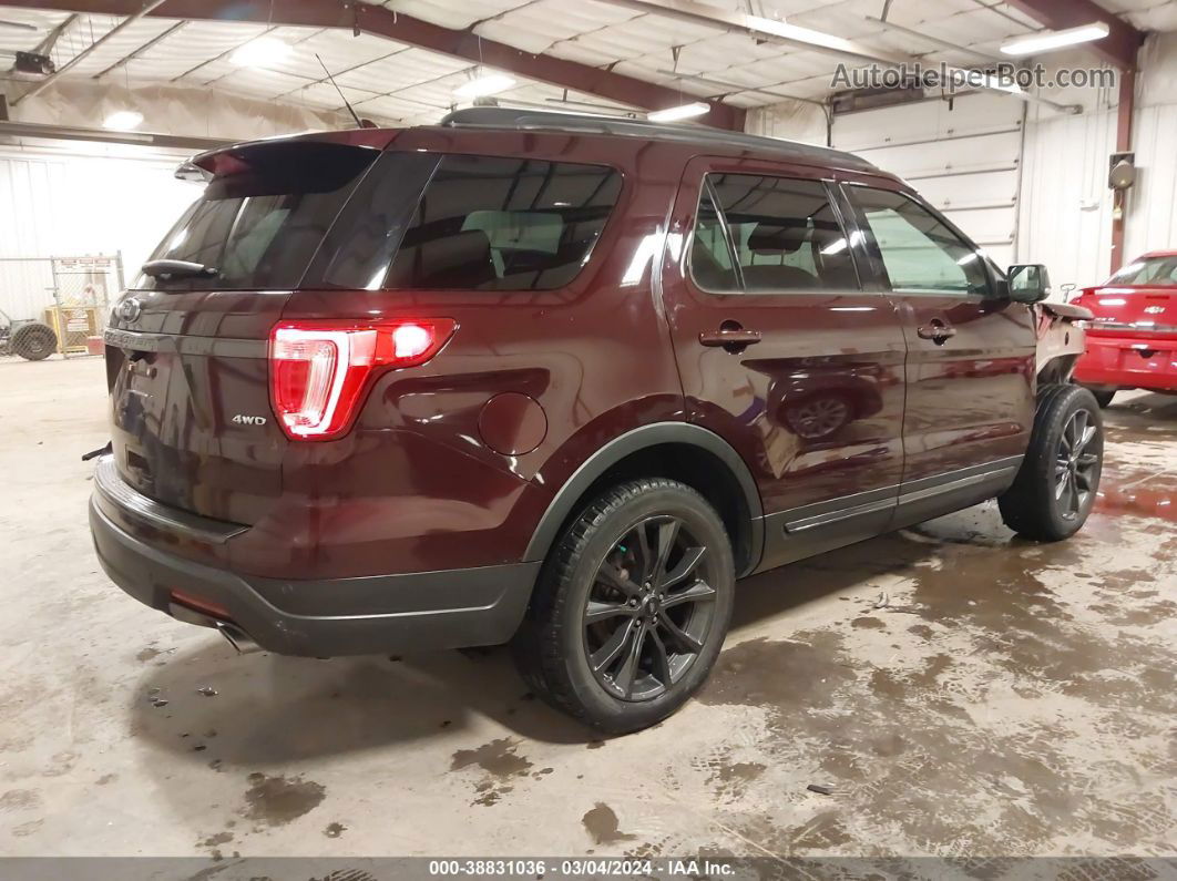 2018 Ford Explorer Xlt Maroon vin: 1FM5K8D80JGA39397