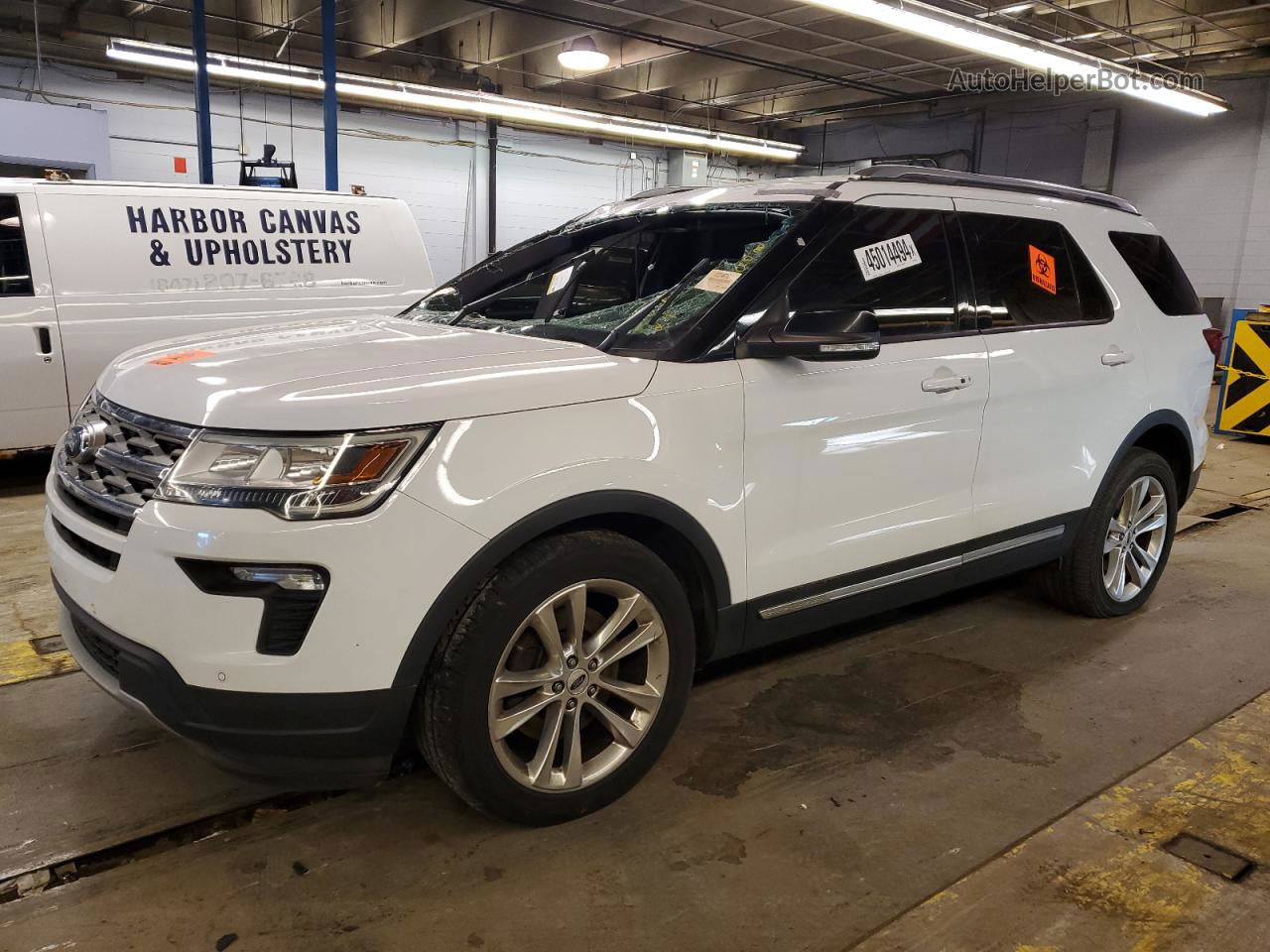 2018 Ford Explorer Xlt White vin: 1FM5K8D80JGB61631