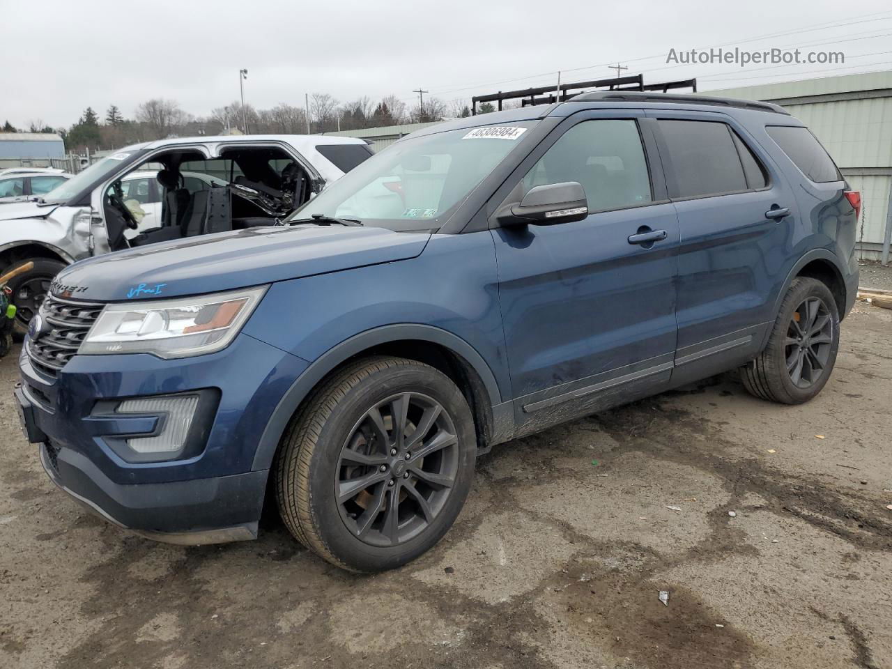 2017 Ford Explorer Xlt Blue vin: 1FM5K8D81HGA55649