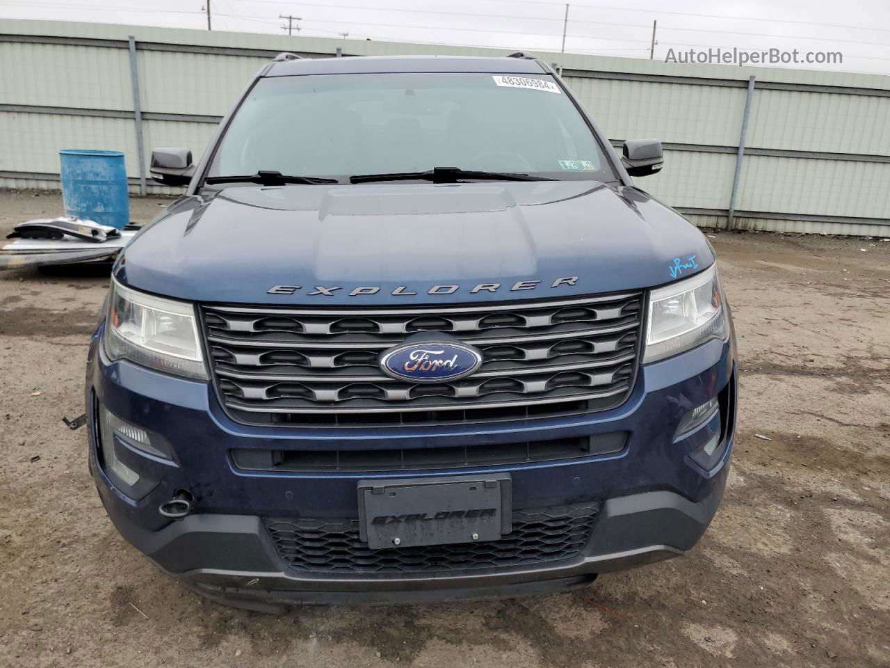 2017 Ford Explorer Xlt Blue vin: 1FM5K8D81HGA55649