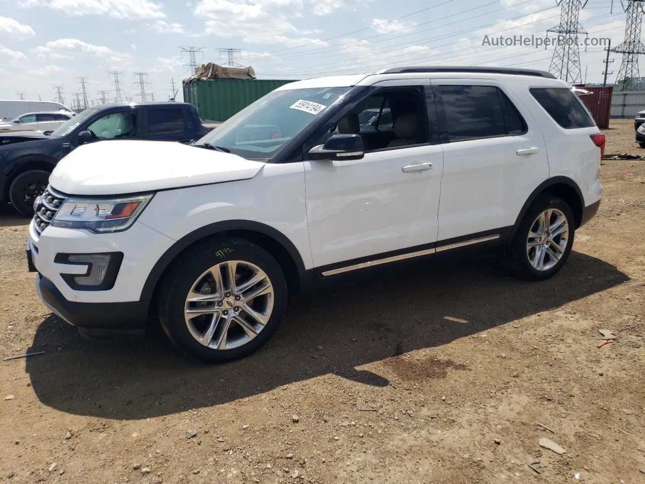 2017 Ford Explorer Xlt White vin: 1FM5K8D81HGD81483