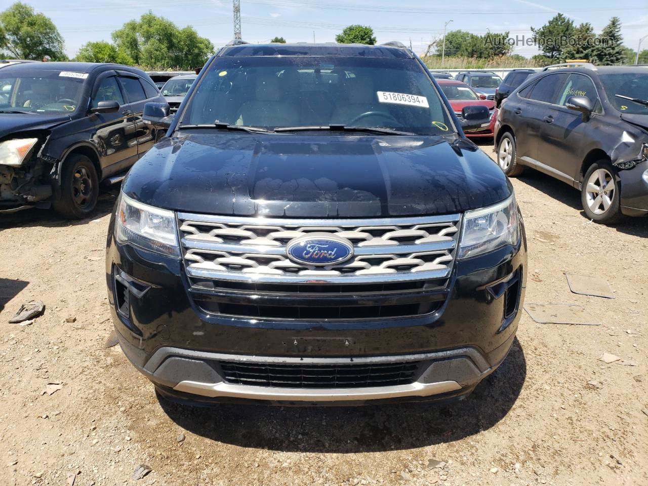 2018 Ford Explorer Xlt Black vin: 1FM5K8D81JGB05424