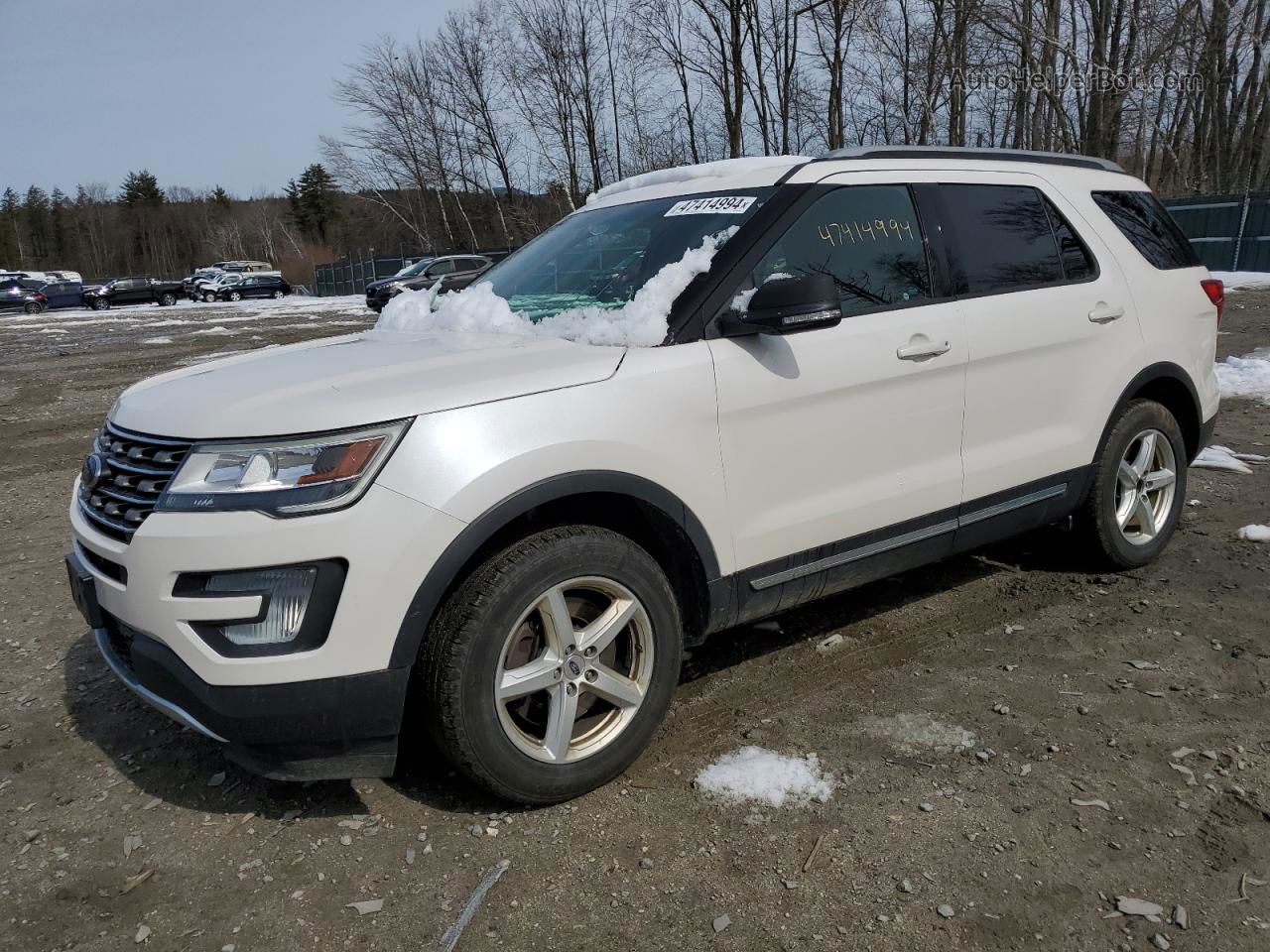 2017 Ford Explorer Xlt White vin: 1FM5K8D82HGA05911