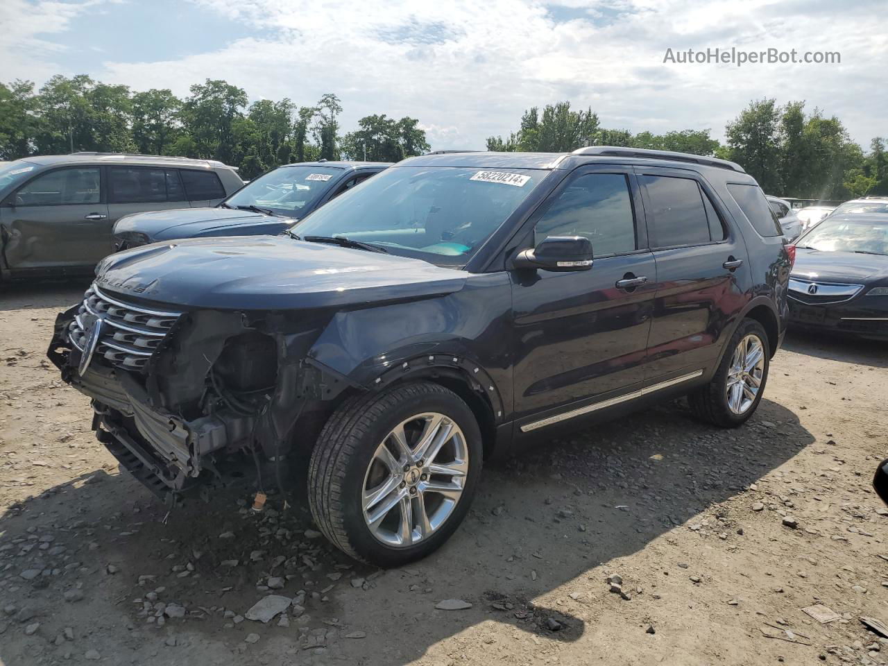 2017 Ford Explorer Xlt Blue vin: 1FM5K8D82HGA48399