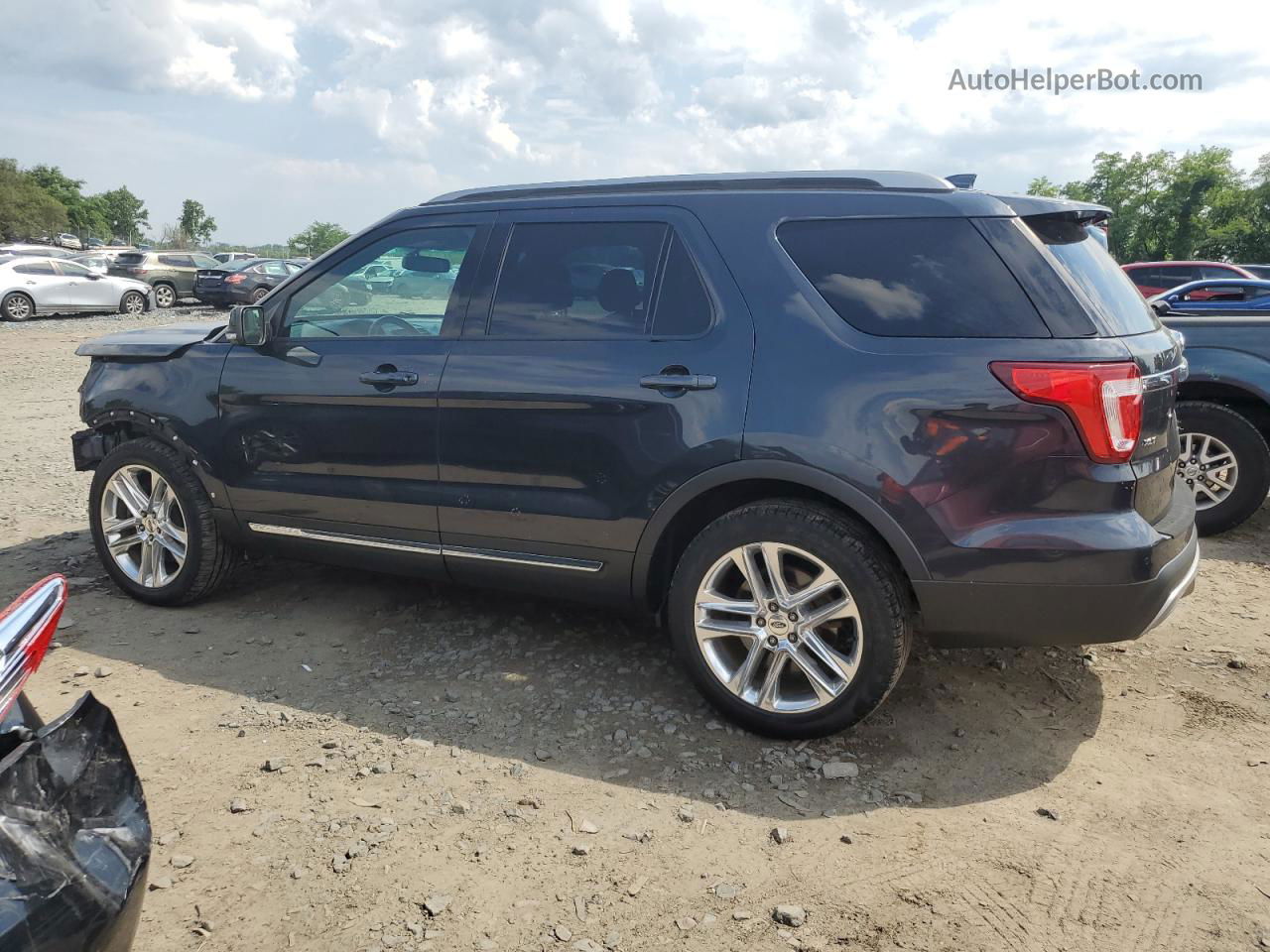 2017 Ford Explorer Xlt Blue vin: 1FM5K8D82HGA48399