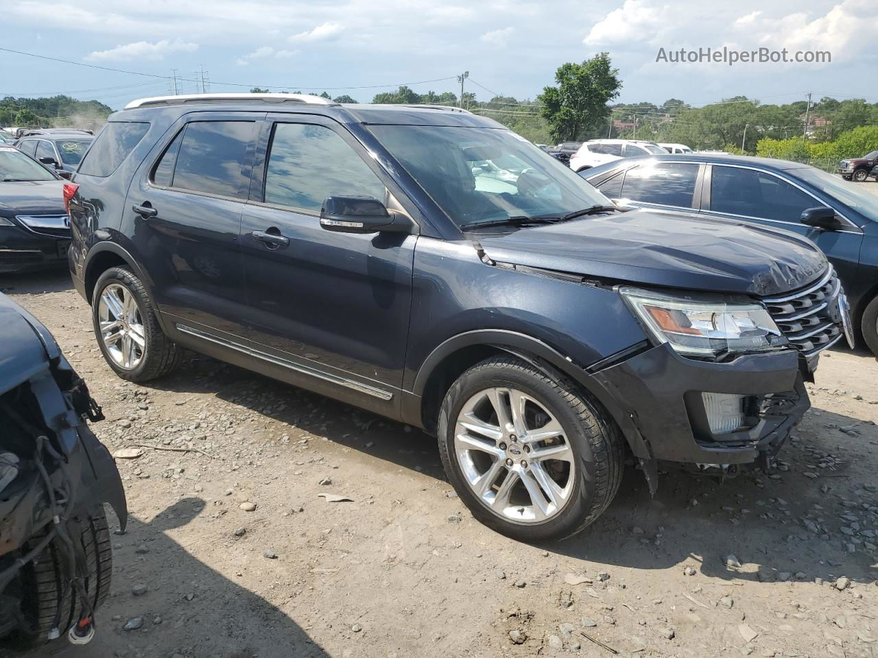 2017 Ford Explorer Xlt Blue vin: 1FM5K8D82HGA48399