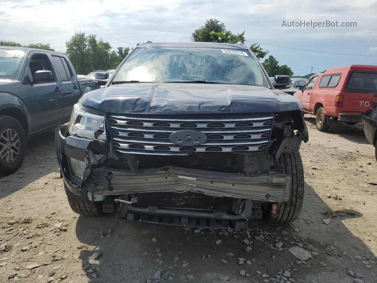 2017 Ford Explorer Xlt Blue vin: 1FM5K8D82HGA48399