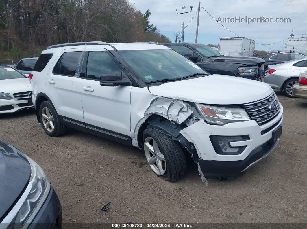 2017 Ford Explorer Xlt White vin: 1FM5K8D82HGC32287