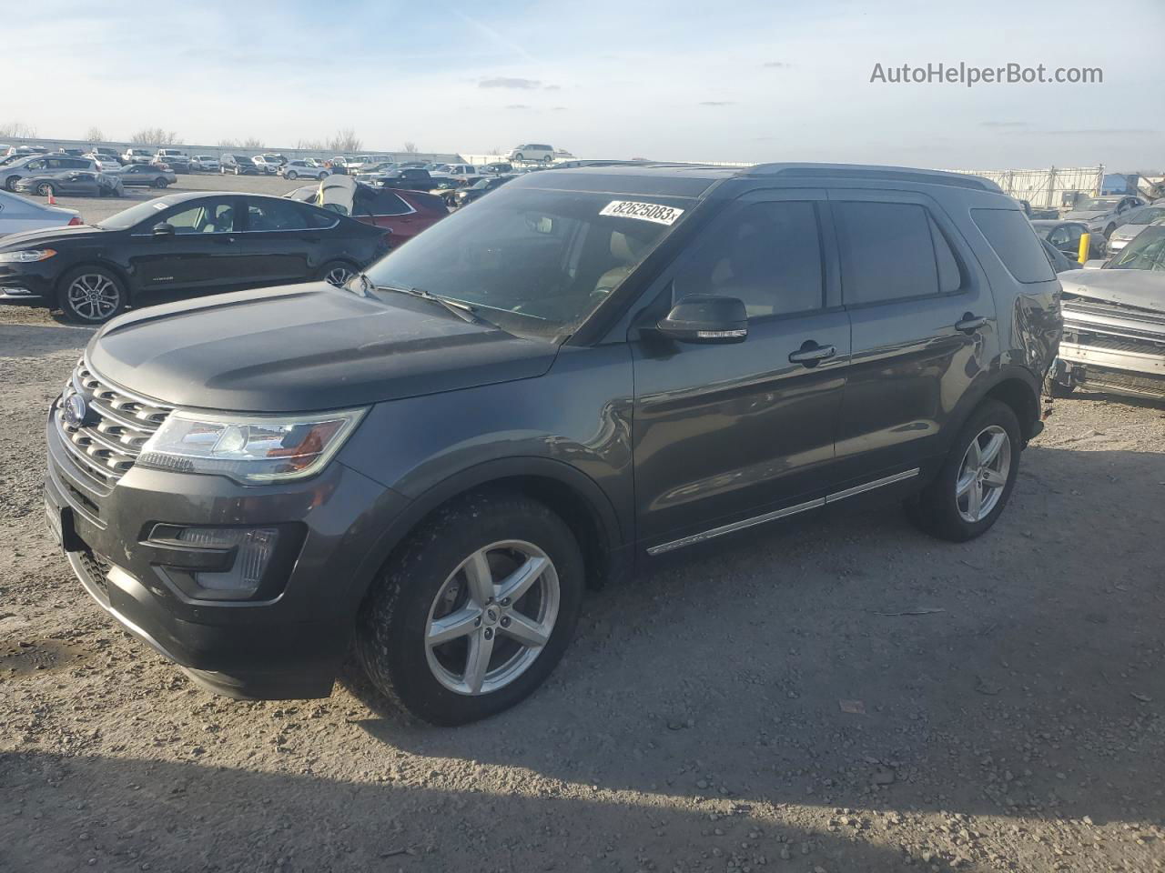 2017 Ford Explorer Xlt Gray vin: 1FM5K8D82HGC64446