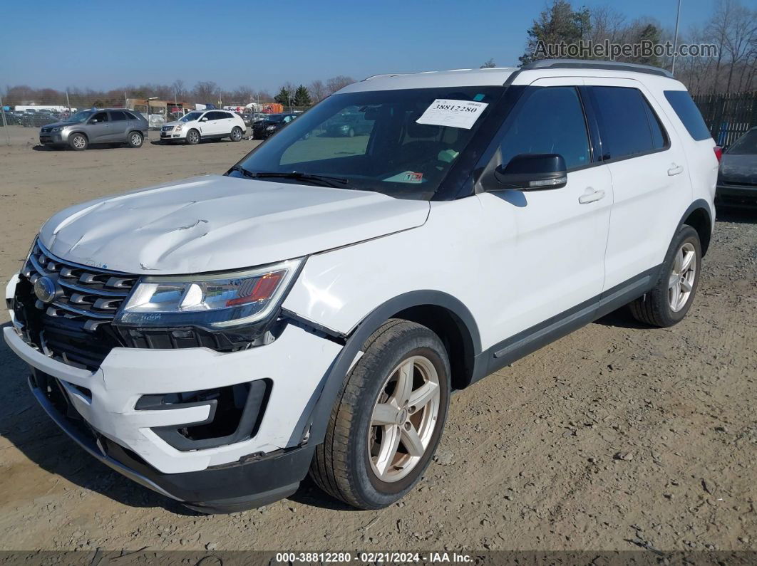 2017 Ford Explorer Xlt White vin: 1FM5K8D82HGC77844