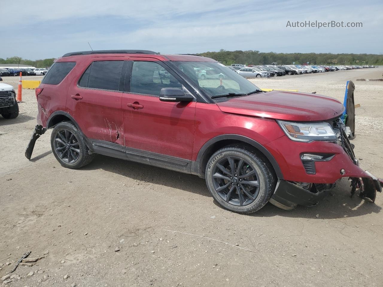 2018 Ford Explorer Xlt Red vin: 1FM5K8D82JGB24824