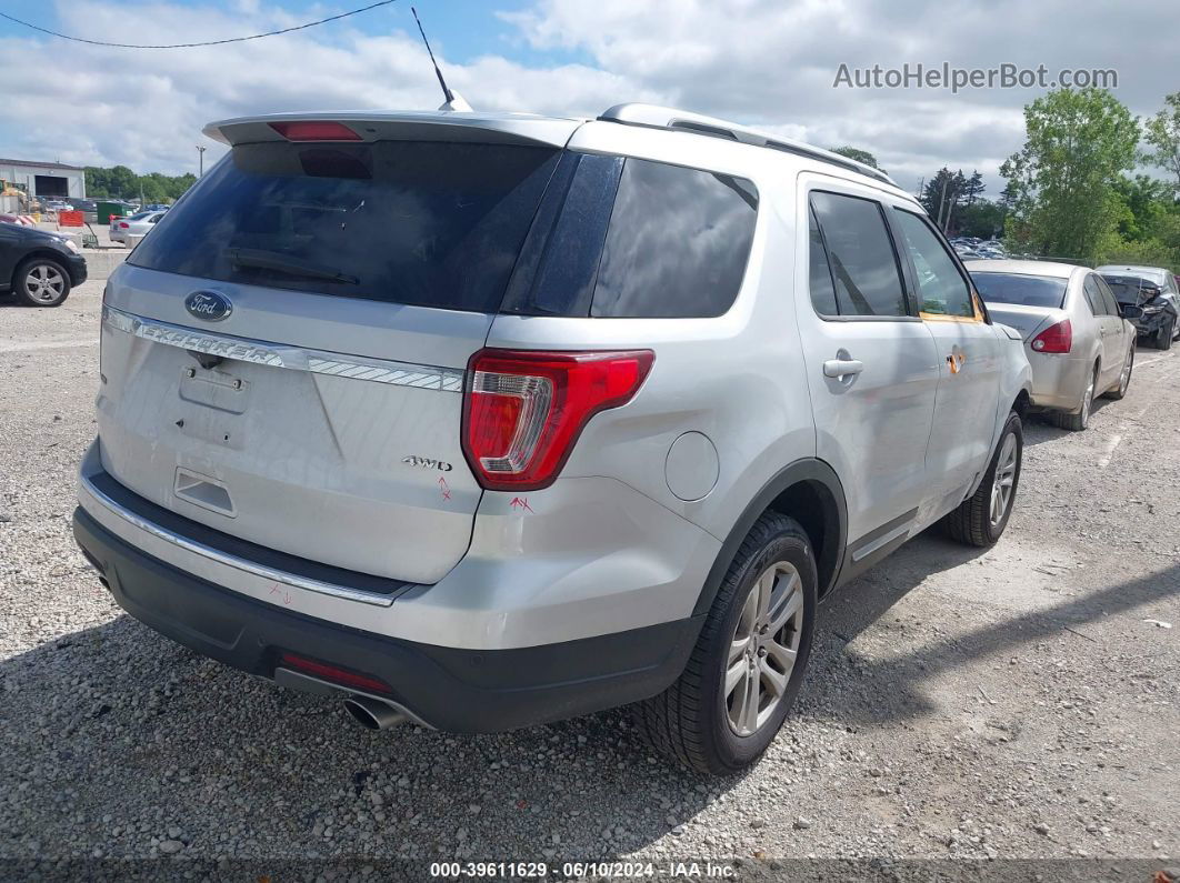 2018 Ford Explorer Xlt Silver vin: 1FM5K8D82JGC15348