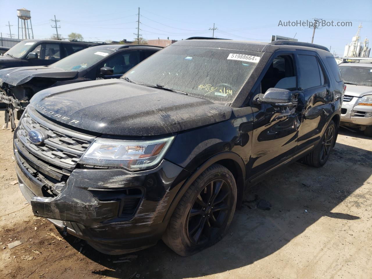 2018 Ford Explorer Xlt Black vin: 1FM5K8D82JGC57518