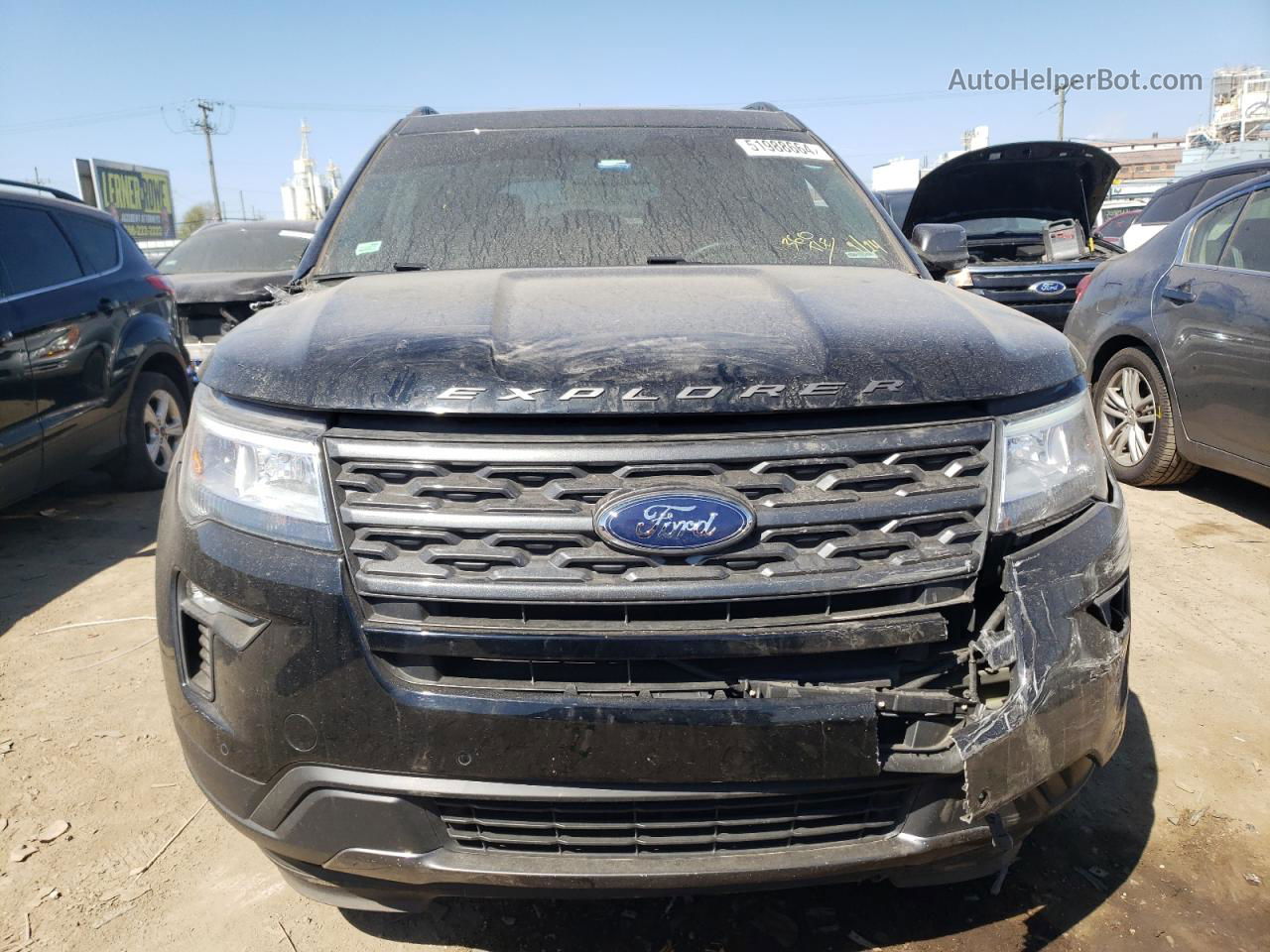 2018 Ford Explorer Xlt Black vin: 1FM5K8D82JGC57518