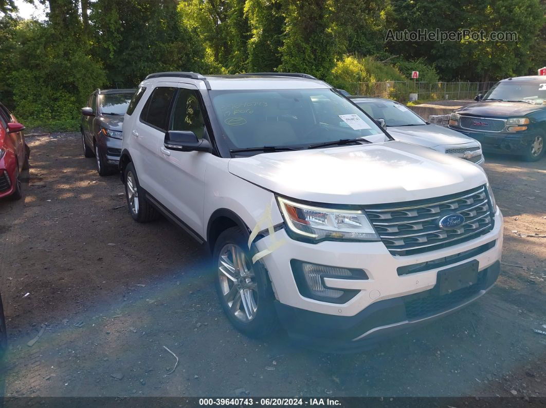 2017 Ford Explorer Xlt White vin: 1FM5K8D83HGB85917