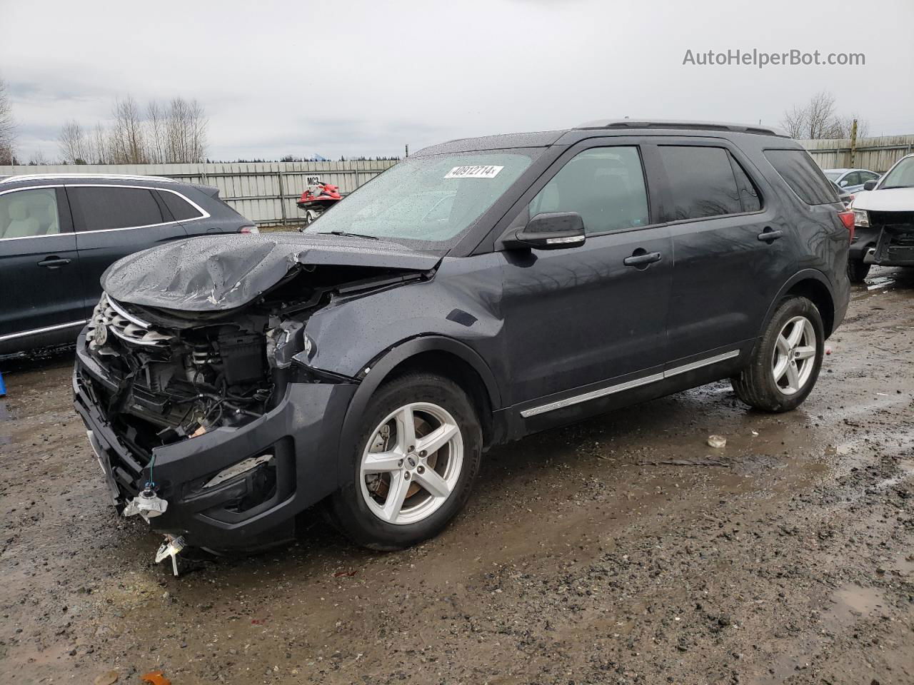 2017 Ford Explorer Xlt Charcoal vin: 1FM5K8D83HGD08244