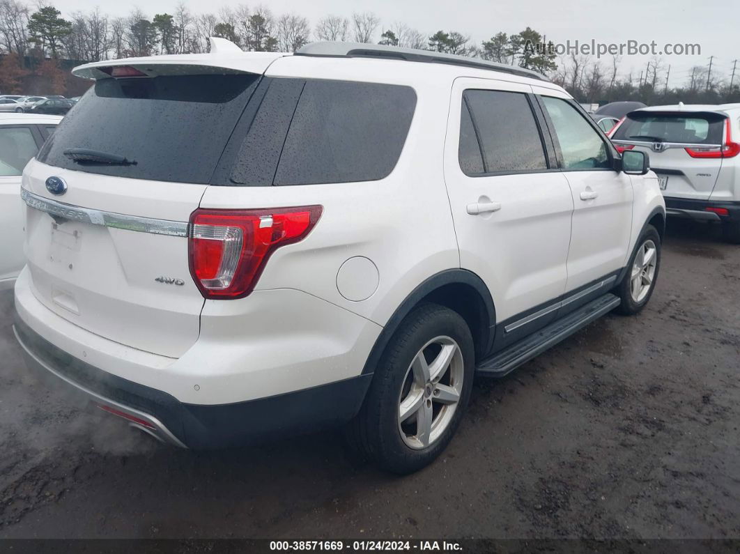 2017 Ford Explorer Xlt White vin: 1FM5K8D83HGD33600