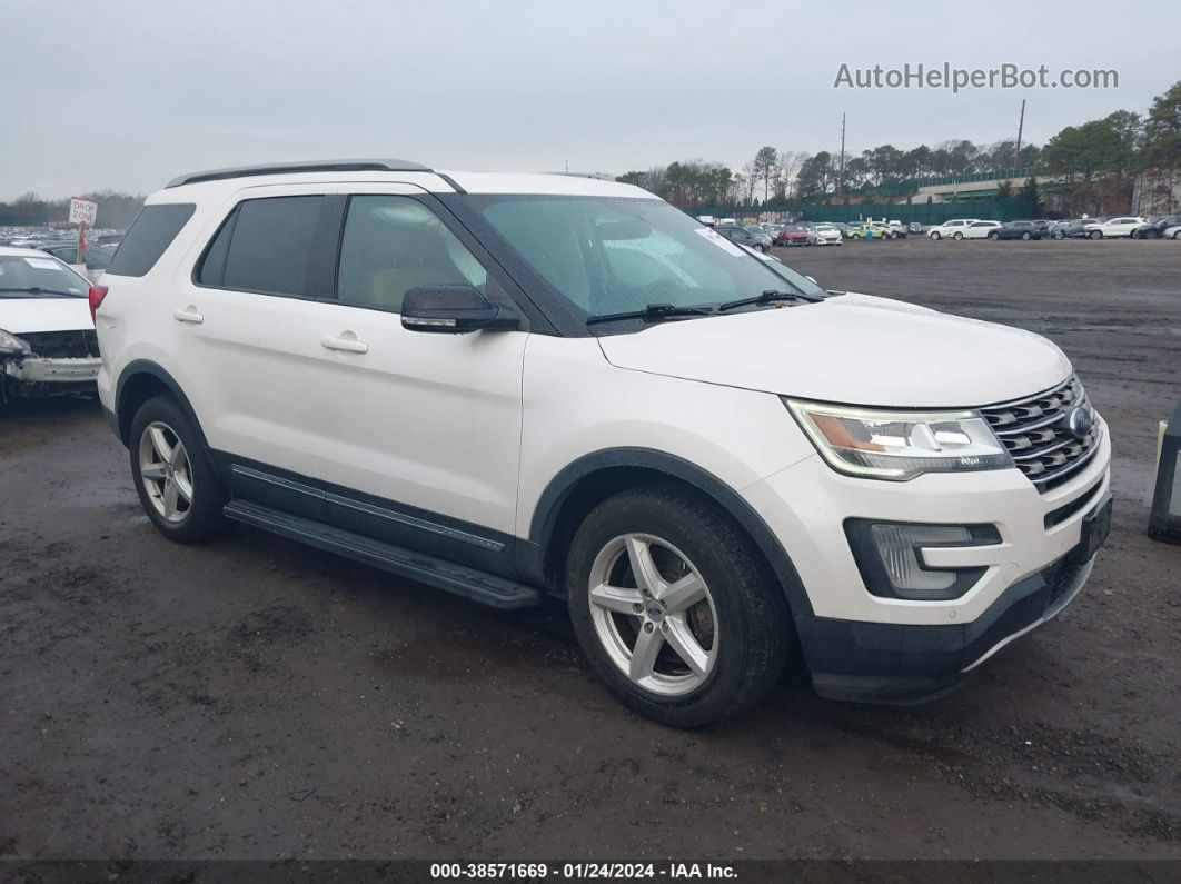 2017 Ford Explorer Xlt White vin: 1FM5K8D83HGD33600