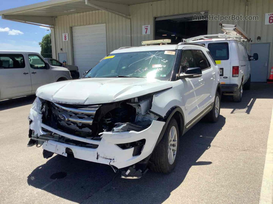 2018 Ford Explorer Xlt White vin: 1FM5K8D83JGA28555